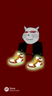 amogus among_us animal artist:metro2033 cat cat_ear clothes full_body glasses grey_skin looking_to_the_right meta:ai_generated meta:namefags name nose quickslaughter_(namefag) red_background red_glasses sharp_teeth smile smug sneakers sneakers_o_toole sora stubble subvariant:massjak subvariant:massmeowjak teeth text variant:gapejak video_game whisker // 704x1280, 10.1s // 6.8MB