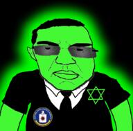 central_intelligence_agency clothes glasses judaism star_of_david subvariant:chudjak_front subvariant:science_lover suit trend:glowie variant:chudjak variant:markiplier_soyjak // 1080x1065 // 125.7KB