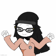 animated beanie bikini black_hair black_skin brown_hair dance durag ext=gif eyes_closed fist flag:brazil flag:confederate_states_of_america flag:mexico flag:transgender_pride_flag glasses happy judaism russia samurai solo subvariant:soychang subvariant:soyniqua thougher variant:soytan // 500x500 // 1.1MB