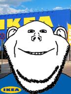 closed_mouth clothes ear front_facing ikea irl_background looking_at_you smile stubble subvariant:impish_front variant:impish_soyak_ears // 598x800 // 346.7KB