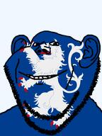 animal country county ear flag flag:halland hair halland lion smile soyjak stubble sweden teeth tongue transparent_background variant:impish_soyak_ears // 598x800 // 104.6KB