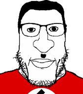 glasses hair hitler_mustache looking_at_you national_socialism stubble subvariant:carbjak swastika transparent_background variant:markiplier_soyjak // 864x983 // 16.5KB
