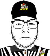 black_hat chuck_e_cheese clothes glasses hat looking_at_you minimum_wage slave striped_clothing striped_shirt stubble transparent transparent_background variant:uncjak wagie // 900x1000 // 164.0KB