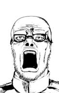 clothes glasses looking_up mustache open_mouth soyjak stubble tagme_character_name variant:a24_slowburn_soyjak // 513x805 // 11.6KB