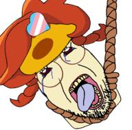 crying dead eyelashes glasses hair hanging heart mushroom open_mouth plant plants_vs_zombies rope round_glasses soyjak stubble suicide tongue tranny variant:bernd video_game yellow_teeth // 1280x1258 // 445.6KB