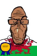 award booger brown_skin crying dragon european flag flag:wales glasses hair mucus mutt racemixing red_eyes sex sheep soyjak stubble subvariant:euromutt sweater variant:markiplier_soyjak wales // 591x900 // 93.0KB