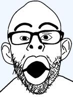 big_lips ear glasses looking_at_you open_mouth remastered soyjak stretched_mouth stubble subvariant:hellnojak template transparent_background variant:nojak // 374x491 // 21.3KB