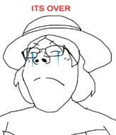 closed_eyes closed_mouth clothes crying female femjak glasses hair hat its_over soyjak subvariant:gapejak_female text variant:gapejak // 940x1100 // 30.7KB