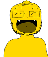 anime closed_eyes developer fangs glasses itoddler mustard open_mouth soyjak stubble teeth tongue variant:sataniajak yellow_skin // 1286x1537 // 34.3KB