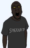 black_skin clothes grey_shirt negro nigger red_lips rotten_teeth sheeeit text variant:tewi yellow_sclera // 357x563 // 7.3KB