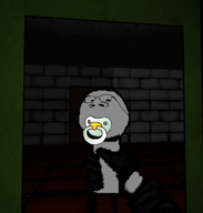 baby babyjak caca doom glasses pacifier pink_valley subvariant:wholesome_soyjak variant:gapejak video_game // 1368x1439 // 749.3KB