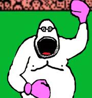 arm boxing fat glasses king_hippo open_mouth punch_out soyjak stubble variant:unknown video_game // 290x307 // 55.7KB