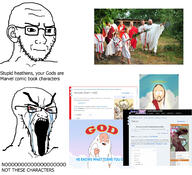 2soyjaks angry bloodshot_eyes christianity closed_mouth concerned crying crying_wojak deity family_guy frown glasses god jesus jojos_bizarre_adventure marvel open_mouth paganism south_park text variant:soyak yahweh // 2106x1922 // 606.1KB