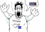 arm discord glasses hair hand millions_must_die open_mouth speech_bubble stinky stubble text variant:markiplier_soyjak // 1145x821 // 31.3KB