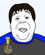 badge closed_mouth clothes fat hair jake jakparty_soy sotjak stubble text variant:alicia // 592x720 // 43.8KB