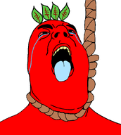 ack ack! broot brootal crying dead leaf no_glasses no_stubble red_skin tongue_out transparent_background variant:hydejak // 778x870 // 21.9KB