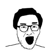 glasses hair open_mouth soyjak stubble variant:unknown // 1049x1145 // 16.4KB