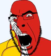 flag flag:voronezh_oblast full_head glasses hair looking_to_the_right oblast open_mouth russia soyjak stubble teeth text transparent transparent_background variant:cobson voronezh_oblast // 721x789 // 78.0KB