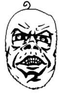 angry baby deformed frown mustache soyjak subvariant:jacobson variant:a24_slowburn_soyjak // 170x255 // 20.3KB