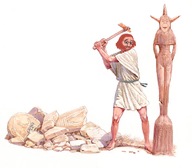 asherah axe baal bible canaan canaanite christianity gideon happy israel israelite jerubbaal judges_(bible) pagan smile statue variant:bernd variant:chudjak // 612x535 // 292.2KB