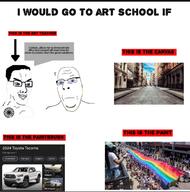 art blue_eyes chad_chud chud city flag glasses lgbt pride_parade question_mark road school sonnenrad subvariant:nucob toyota toyota_tacoma truck variant:cobson ywnbaw // 1242x1256 // 173.9KB