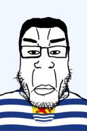 animal closed_mouth flag flag:zeeland glasses hair lion lips merge netherlands neutral soyjak stubble subvariant:chudplier transparent transparent_background variant:chudjak variant:markiplier_soyjak zeeland // 600x900 // 44.3KB