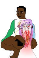 anime argentina blood bloodshot_eyes broly_culo brown_skin chaco clenched_teeth cracked_teeth glasses hair hiiragi_kagami lucky_star nosebleed soyjak stubble subvariant:feralrage variant:chudjak variant:feraljak // 1506x2219 // 451.6KB