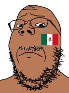brown_skin closed_mouth country crying flag flag:mexico glasses mex mexico mustache sad satoko_houjou(namefag) soyjak stubble variant:gapejak // 596x800 // 31.1KB