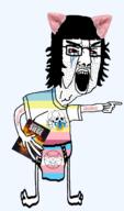 angry arm bone book cat_ear crying cut diaper flag:minor_attracted_person flag:transgender_pride_flag foot full_body hand holding_object leg long_hair o9a open_mouth order_of_nine_angles pacifier pedophile pointing red_eyes siege skull stubble tear totenkopf tranny variant:chudjak // 937x1591 // 473.5KB