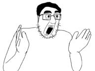 beard gape gaping_mouth glasses shocked soyjak variant:unknown // 1000x750 // 14.8KB