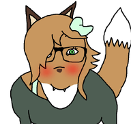 averi blushing bra fox_ear furry glasses green_eyes smile tail variant:el_perro_rabioso woman // 689x650 // 37.7KB
