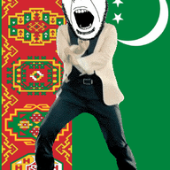 angry animated country dance flag gangnam_style glasses open_mouth soyjak stubble turkmenistan variant:cobson // 300x460 // 504.2KB