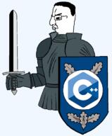 armor c++ chud classical_art_parody closed_mouth glasses hair holding_object holding_sword knight leaf lips looking_to_the_left programming soyjak sword technology transparent transparent_background variant:chudjak // 612x741 // 32.9KB