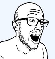 ear esam glasses open_mouth soyjak stubble template transparent_background variant:esam // 443x474 // 8.8KB