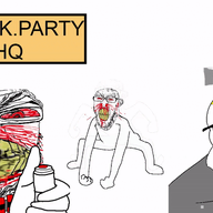 3soyjaks angry animated blood bloodshot_eyes clenched_teeth detonator distorted ear explosives glasses hand mustache nate nosebleed racism red_eyes soyjak soyjak_party stubble subvariant:feralrage swastika terrorist tnt variant:feraljak yellow_hair yellow_teeth // 600x338 // 274.1KB