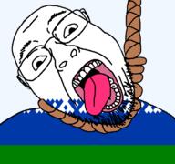 ack autonomous_okrug dead flag flag:nenets glasses hair hanging nenets_autonomous_okrug open_mouth rope russia skin soyjak stubble suicide teeth tongue transparent transparent_background variant:bernd white yellow_teeth // 768x719 // 42.6KB