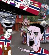 angry animal arm bloodshot_eyes blowjob clothes country cow crazed crying earth flag flag:norway glasses hair hand hanging irl_background multiple_soyjaks mustache norway open_mouth rope sex soyjak stubble subvariant:chudjak_seething subvariant:feralsquirrel suicide trend:squirreljakking variant:bernd variant:chudjak variant:feraljak // 917x1027 // 1.2MB