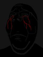blood crying dark death glasses inverted sad soyjak stubble subvariant:wholesome_soyjak variant:gapejak // 600x800 // 26.9KB