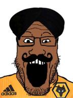 adidas brown_skin glasses indian mustache open_mouth soyjak stubble turban variant:markiplier_soyjak // 480x640 // 74.1KB