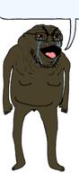 bloodshot_eyes brown_skin brown_troonjak crying full_body glasses nsfw penis shitskin small_penis soyjak speech_bubble speech_bubble_empty stubble tbp variant:et // 993x2166 // 162.1KB