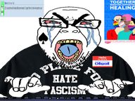 angry bbc black_shirt bloodshot_eyes comment crying faggot fascism gay hello_my_name_is_(sticker) meta:namefags mouth_open olgol_(spadedfaggot) seething spade subvariant:seethejak tranny typing variant:bernd variant:cobson white_background white_skin yellow_teeth // 800x600 // 373.0KB