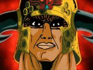 angry anime brown_skin buff closed_mouth glasses helmet hokuto_no_ken raoh_(hokuto_no_ken) soyjak subvariant:chudjak_front variant:chudjak // 1435x1080 // 2.5MB