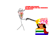 angry blood bolivia brown_skin death fuck_nas fuck_wojaks girl glasses gore indigenous nas:wojak native red_text shotgun stubble subvariant:feralrage variant:feraljak // 1393x1000 // 241.8KB