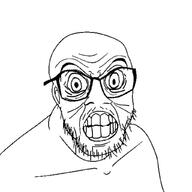 angry clenched_teeth distorted ear glasses soyjak stubble variant:feraljak wrinkles // 1024x1024 // 166.4KB