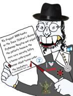 blood demon demonic flag:israel flag:transgender_pride_flag gaza glasses holding_object idf judaism kike knife moloch mossad nose palestine remphan satan saturn star_of_david sword vampire variant:soykio_kid // 981x1283 // 488.6KB