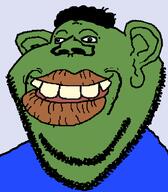afro big_lips clothes cross_eyed ear frog frognigger green_skin hair negro nigger pepe shieet smile stubble subvariant:impish_tyrone teeth tyrone variant:impish_soyak_ears // 598x683 // 42.8KB