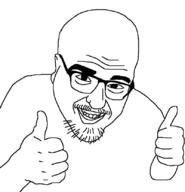 ear glasses hand mustache open_mouth smile stubble variant:thumbjak2 // 800x832 // 18.1KB