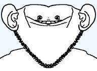 ear front_facing looking_at_you smile soyjak stubble subvariant:quimpish_quoyak_stears variant:impish_soyak_ears // 706x517 // 22.9KB