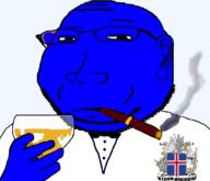 Icelandwon blue_skin clothes drinking iceland icelandic subvariant:massjak suit variant:gapejak // 700x600 // 86.1KB