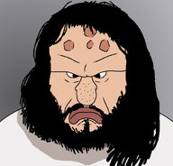 angry beard big_lips big_nose closed_mouth clothes cross_eyed goatee grey_background hair joshua_ryne_goldberg judaism kike lips long_hair looking_at_you meta:namefags moonmetropolis_(user) mustache nose pushing_30 scabs sweating variant:disgusting_trevorcreature white_shirt // 1606x1536 // 76.7KB